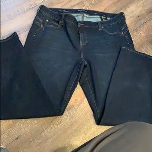 Plus size blue jeans